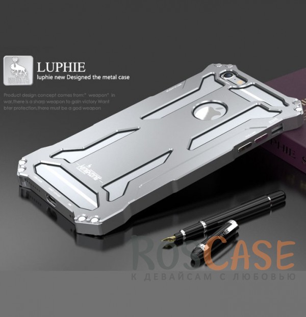 Фотография Серый Luphie King-Kong | Противоударный бампер для Apple iPhone 6/6s plus (5.5") из алюминия