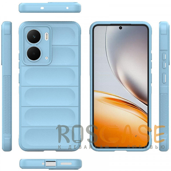 Фото Голубой Flex Silicone | Противоударный чехол для Realme P3 5G / Neo 7X с защитой камеры и микрофиброй