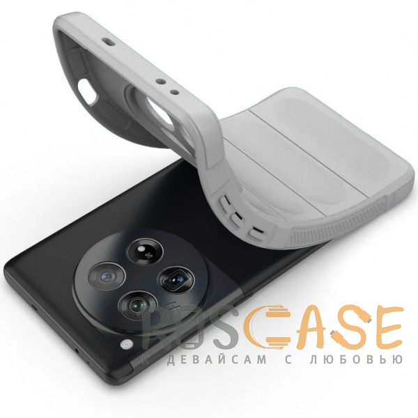 Фотография Серый Flex Silicone | Противоударный чехол для OnePlus 12 с защитой камеры и микрофиброй