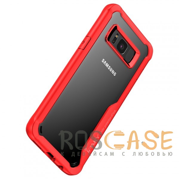 Изображение Красный iPaky Luckcool | Чехол для Samsung G955 Galaxy S8 Plus с цветными силиконовыми вставками