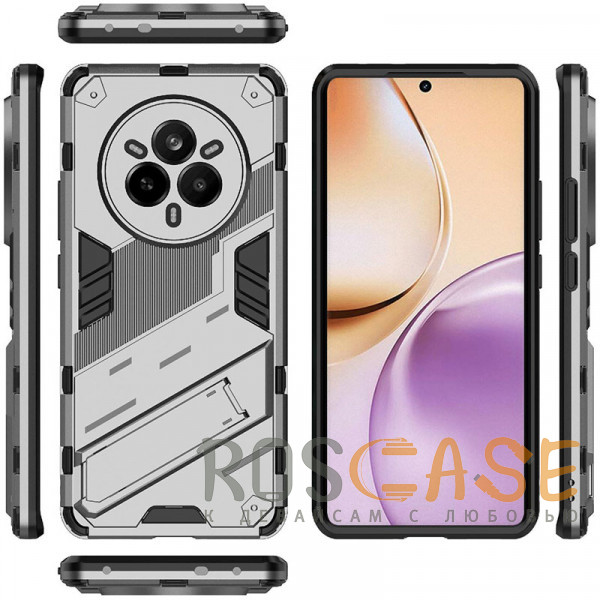 Изображение Серый Megatron | Противоударный чехол-подставка для Realme 14 Pro 5G с защитой камеры