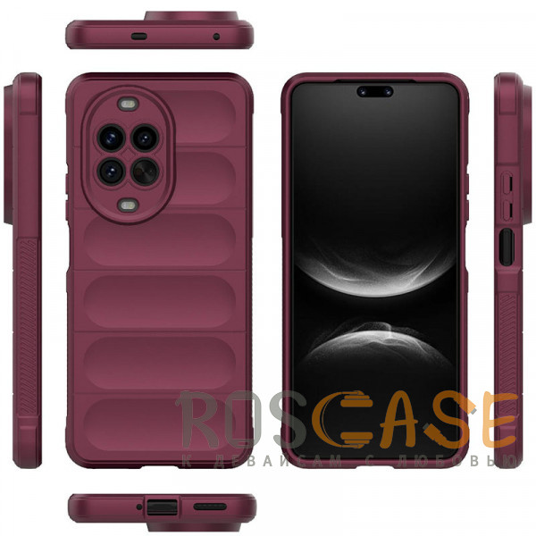 Фото Бордовый Flex Silicone | Противоударaный чехол для Huawei Nova 14 Pro с защитой камеры и микрофиброй