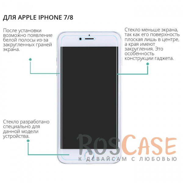 Фотография Прозрачное защитное стекло с олеофобным покрытием для Apple iPhone 7 / 8 (4.7")