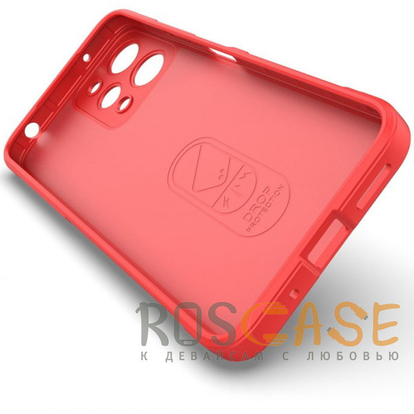 Изображение Красный Flex Silicone | Противоударный чехол для Xiaomi Redmi 12 / Note 12R 5G / Poco M6 Pro 5G с защитой камеры и микрофиброй
