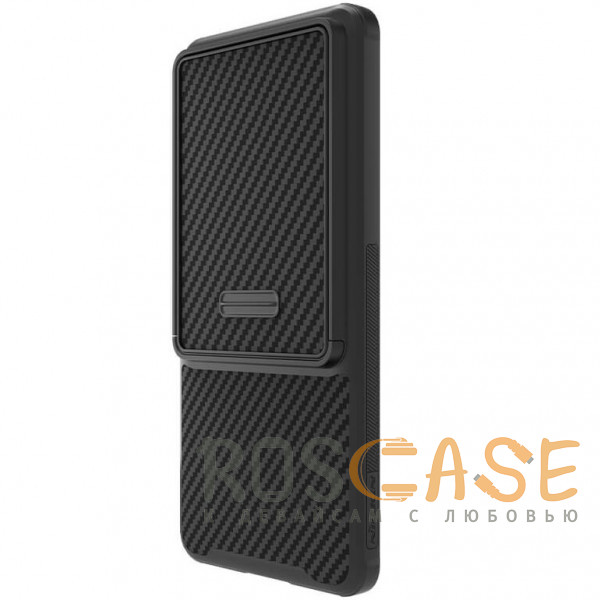 Изображение Черный Nillkin Synthetic Fiber S | Чехол с карбоновой текстурой для Huawei Mate 50 Pro с защитой камеры