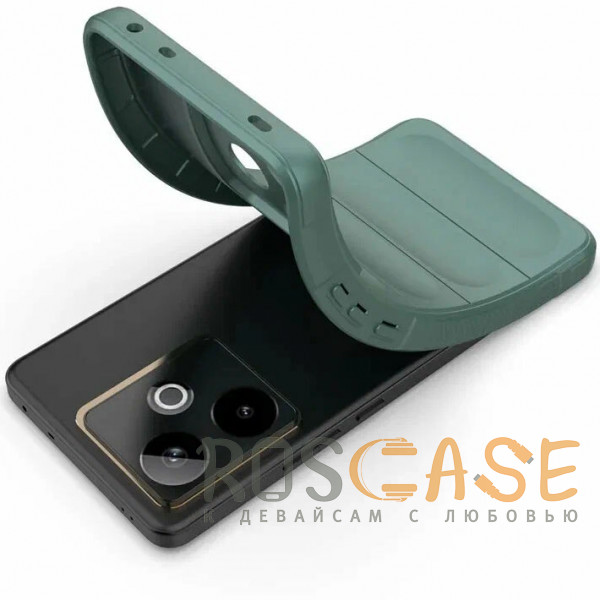 Фотография Зеленый Flex Silicone | Противоударный чехол для Realme GT7 / GT 7 / 7T с защитой камеры и микрофиброй