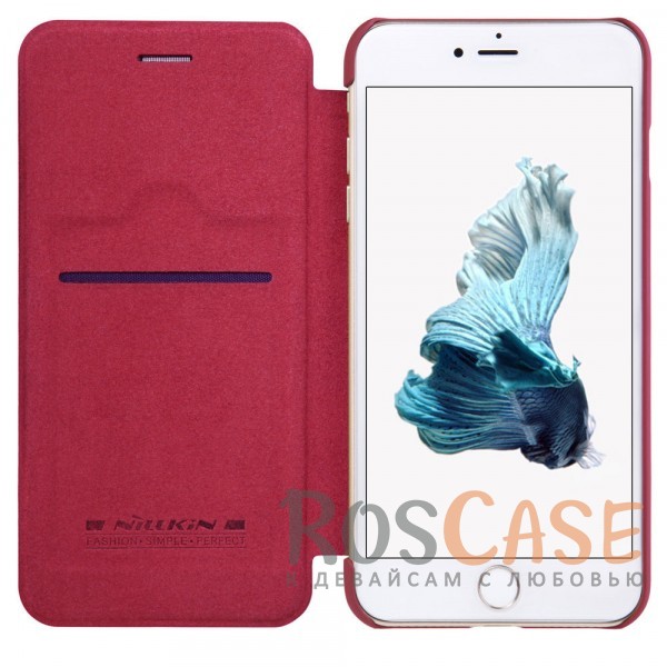 Фото Красный Nillkin Qin | Чехол-книжка из Premium экокожи для iPhone 7 Plus / 8 Plus