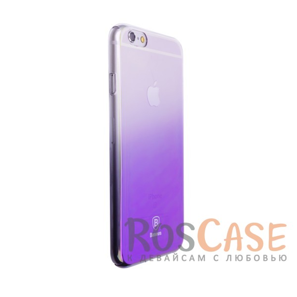 Фото Фиолетовый Блестящая прозрачная накладка Baseus Glaze Ultrathin из тонкого пластика с бензиновым отливом и градиентной расцветкой для Apple iPhone 6/6s (4.7")