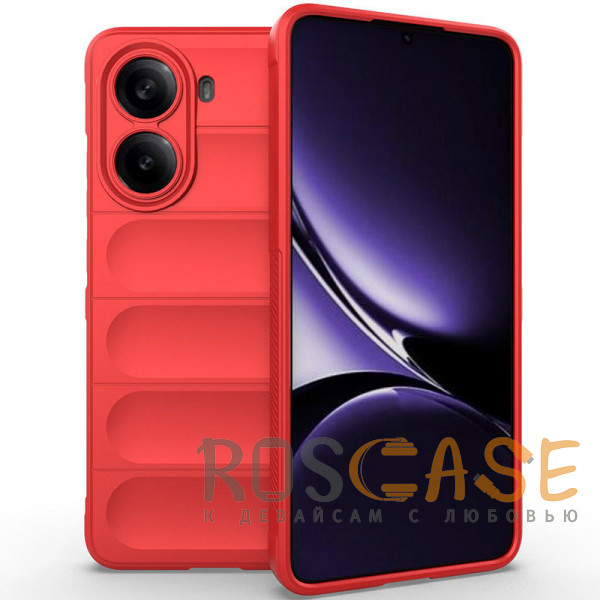 Фото Красный Flex Silicone | Противоударный чехол для Xiaomi Redmi Turbo 4 с защитой камеры и микрофиброй