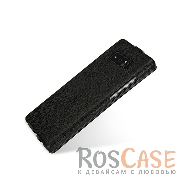 Фотография Черный / Black TETDED натур. кожа | Чехол-флип для Samsung Galaxy Note 8
