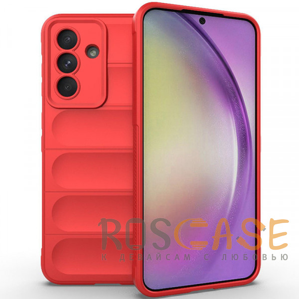 Фото Красный Flex Silicone | Противоударный чехол для Samsung Galaxy A56 / A36 5G с защитой камеры и микрофиброй