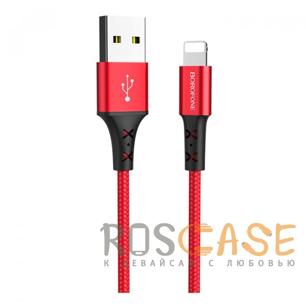 Фото Красный Кабель Borofone BX20 USB на Lightning 1м для зарядки
