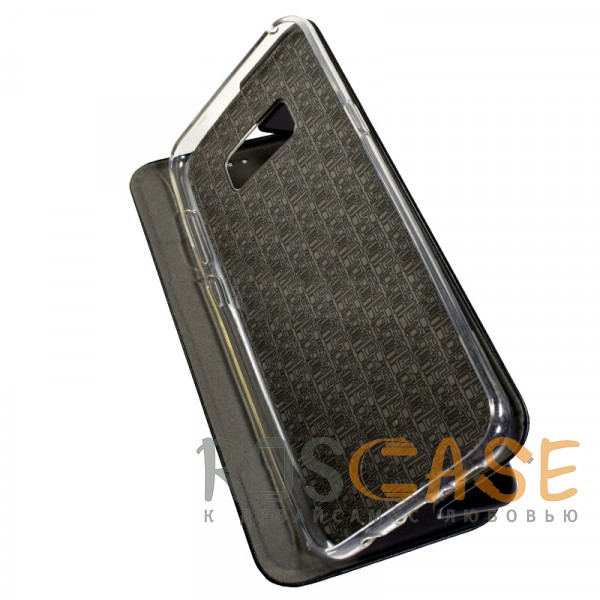 Изображение Черный Кожаный чехол-книжка для Samsung G955 Galaxy S8 Plus с функцией Sleep mode