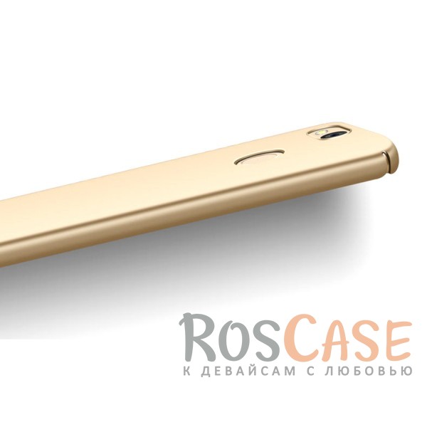 Фотография Золотой Тонкий матовый пластиковый чехол с защитой всех граней для Xiaomi Redmi 4X
