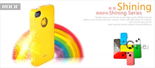 Пластиковая накладка ROCK Shining Series Naked Ultra Thin для Iphone 4/4S