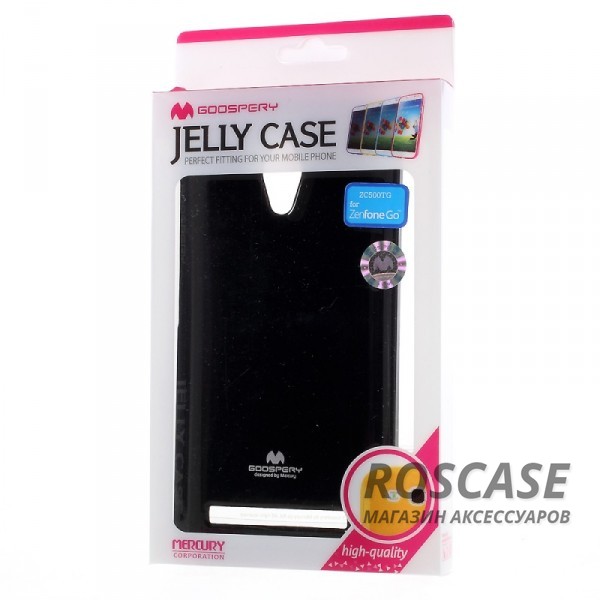 Изображение Черный Mercury Jelly Pearl Color | Яркий силиконовый чехол для для Asus ZenFone Go (ZC500TG)