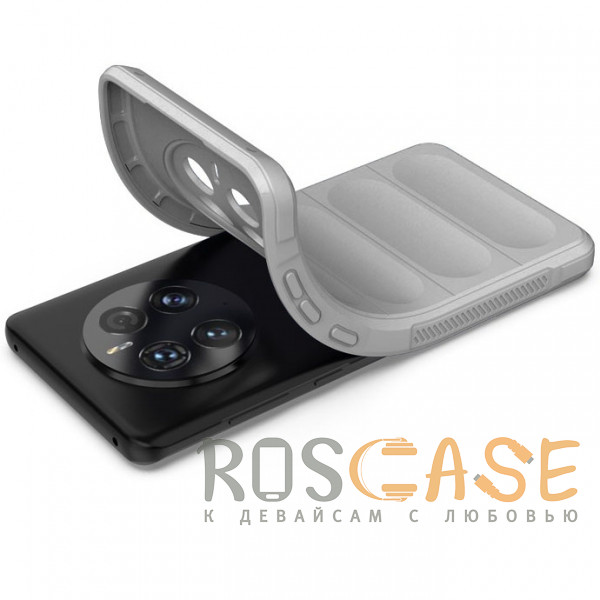 Фотография Серый Flex Silicone | Противоударный чехол для Huawei Mate 50 Pro с защитой камеры и микрофиброй