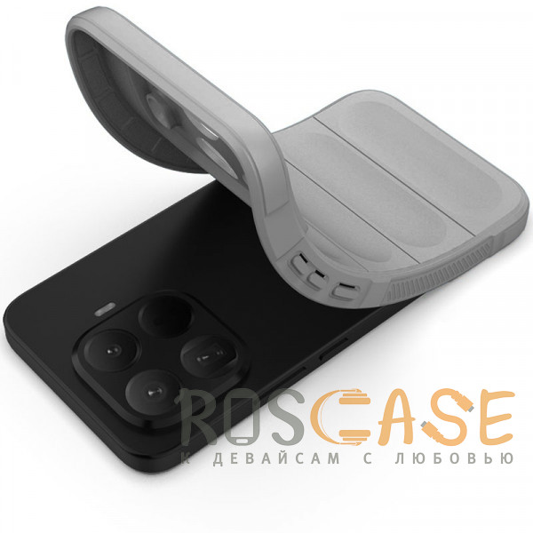 Фотография Серый Flex Silicone | Противоударный чехол для Xiaomi Mi 15T Pro с защитой камеры и микрофиброй