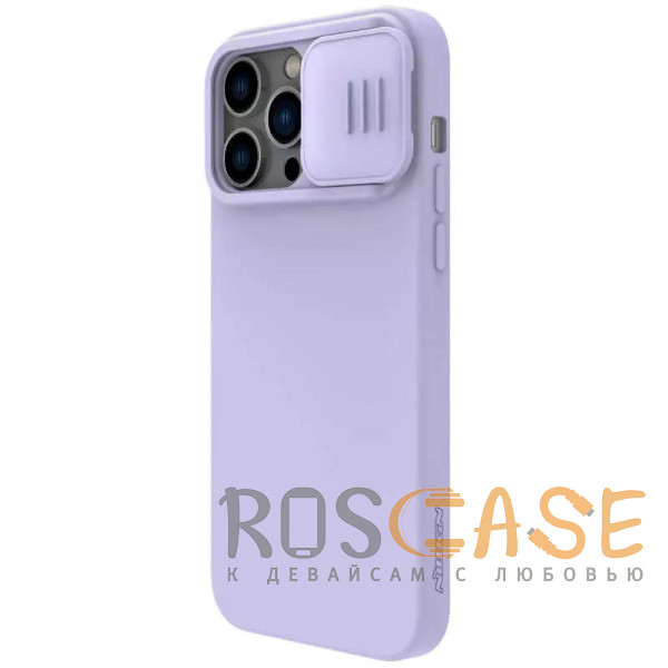 Изображение Фиолетовый Nillkin CamShield Silky Magnetic | Силиконовый чехол для магнитной зарядки с защитой камеры для iPhone 14 Pro