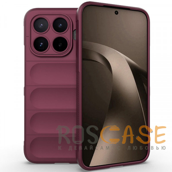Фото Бордовый Flex Silicone | Противоударный чехол для Xiaomi Mi 17T Pro с защитой камеры и микрофиброй