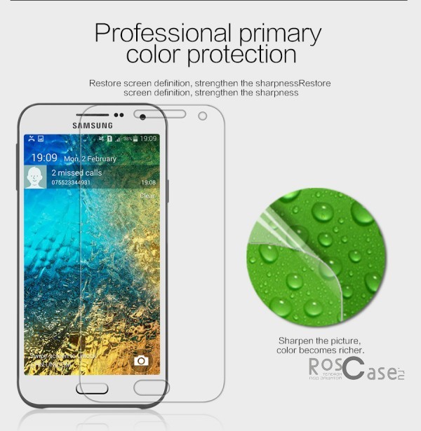 Изображение Анти-отпечатки Nillkin Crystal | Прозрачная защитная пленка для Samsung E500H/DS Galaxy E5 