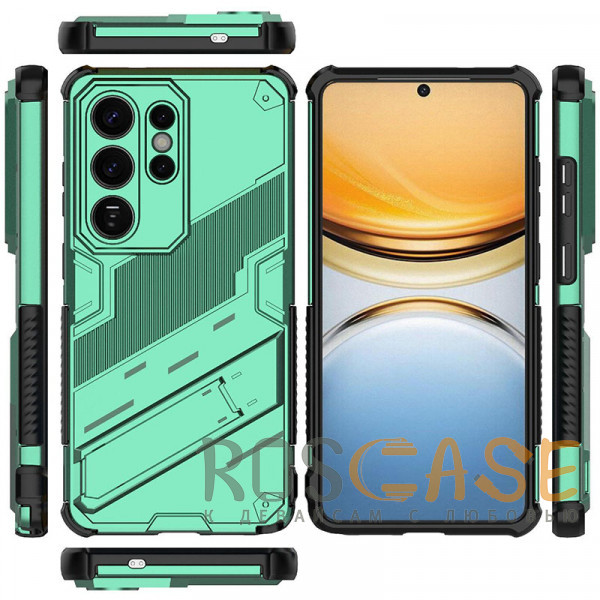 Изображение Зеленый Megatron | Противоударный чехол-подставка для Samsung Galaxy S26 Ultra с защитой камеры