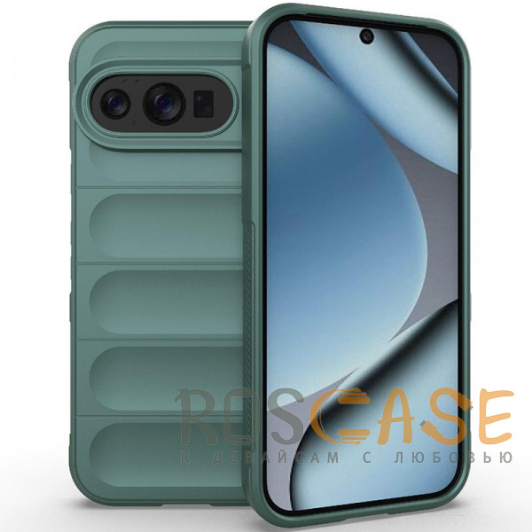 Фото Зеленый Flex Silicone | Противоударный чехол для Google Pixel 10 / 10 Pro с защитой камеры и микрофиброй