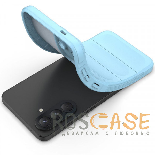 Фотография Голубой Flex Silicone | Противоударный чехол для Samsung Galaxy A37 с защитой камеры и микрофиброй