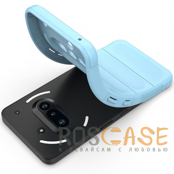 Фотография Голубой Flex Silicone | Противоударный чехол для Nothing Phone 3a с защитой камеры и микрофиброй