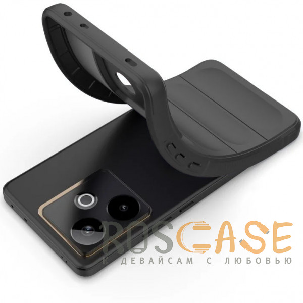 Фотография Черный Flex Silicone | Противоударный чехол для Realme GT7 / GT 7 / 7T с защитой камеры и микрофиброй