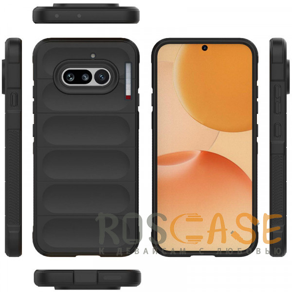 Фото Черный Flex Silicone | Противоударный чехол для Nothing Phone 4a Pro с защитой камеры и микрофиброй