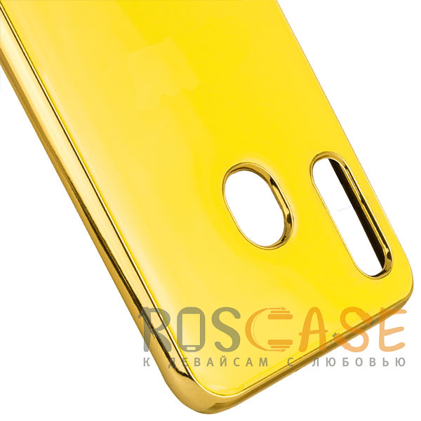 Фотография Желтый GLOSSY LOGO | Глянцевый гибкий чехол для Samsung Galaxy A20 / A30