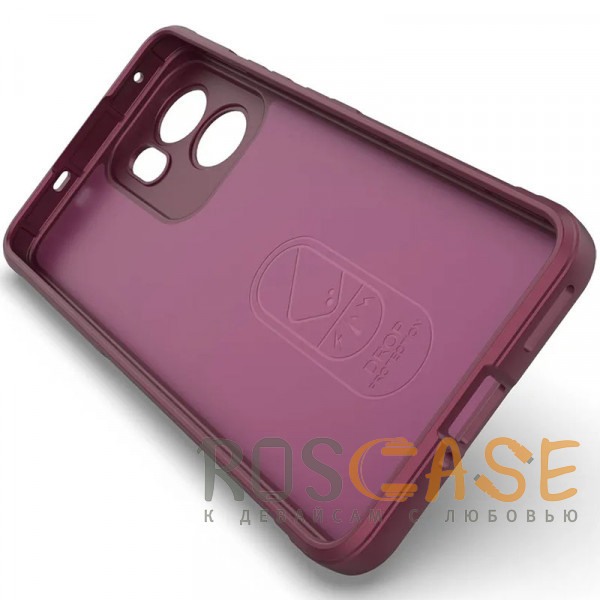 Изображение Бордовый Flex Silicone | Противоударный чехол для Xiaomi Redmi Turbo 4 с защитой камеры и микрофиброй