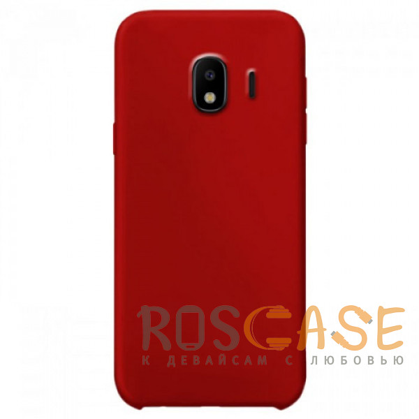 Фото Бордовый / Garnet Red Силиконовый чехол для Samsung J400F Galaxy J4 (2018) с покрытием Soft Touch