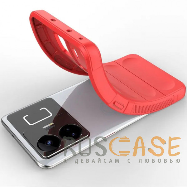 Фотография Красный Flex Silicone | Противоударный чехол для Realme GT Neo 5 / GT3 с защитой камеры и микрофиброй