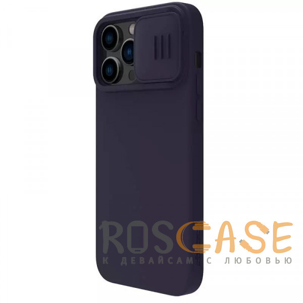 Фотография Темно-фиолетовый Nillkin CamShield Silky Magnetic | Силиконовый чехол для магнитной зарядки с защитой камеры для iPhone 14 Pro