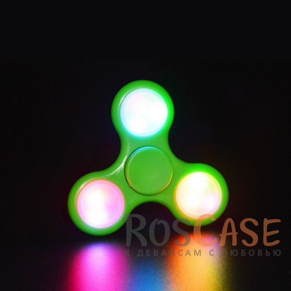 Фото Зеленый Игрушка-антистресс светящийся спиннер LED Fidget Hand Spinner