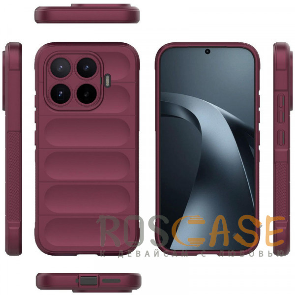 Фото Бордовый Flex Silicone | Противоударный чехол для Xiaomi Mi 17T с защитой камеры и микрофиброй