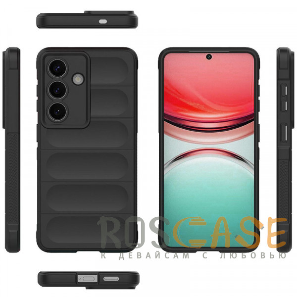 Фото Черный Flex Silicone | Противоударный чехол для Samsung Galaxy S26 с защитой камеры и микрофиброй