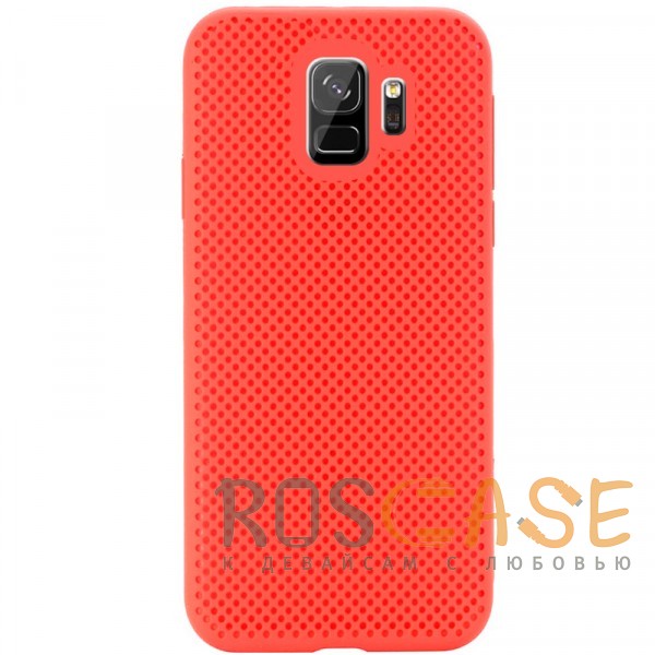 Фото Красный Air Color Slim | Силиконовый чехол для Samsung Galaxy S9 с перфорацией