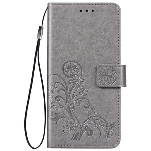 Кожаный чехол (книжка) Four-leaf Clover с визитницей  для Xiaomi Redmi 9