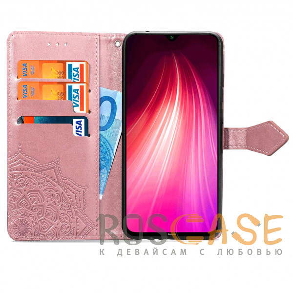 Изображение Розовый Кожаный чехол (книжка) Art Case с визитницей для Xiaomi Redmi Note 8
