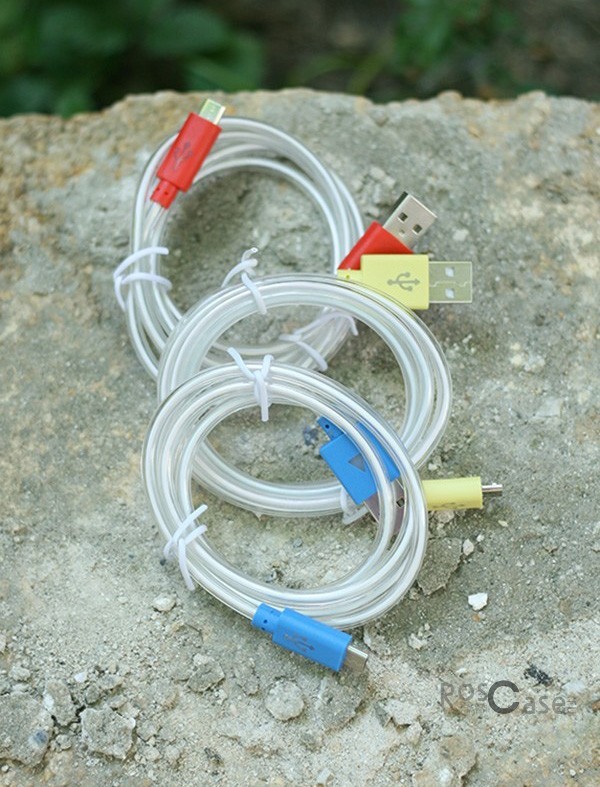 фото дата кабеля  (светящийся треугольник) Navsailor MicroUSB (C-L501)