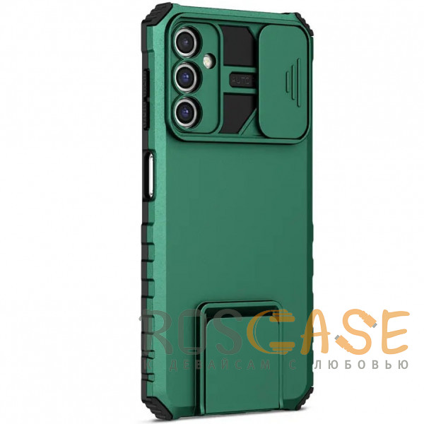 Изображение Зеленый CamShield Holder | Противоударный чехол-подставка для Samsung Galaxy A24 с защитой камеры