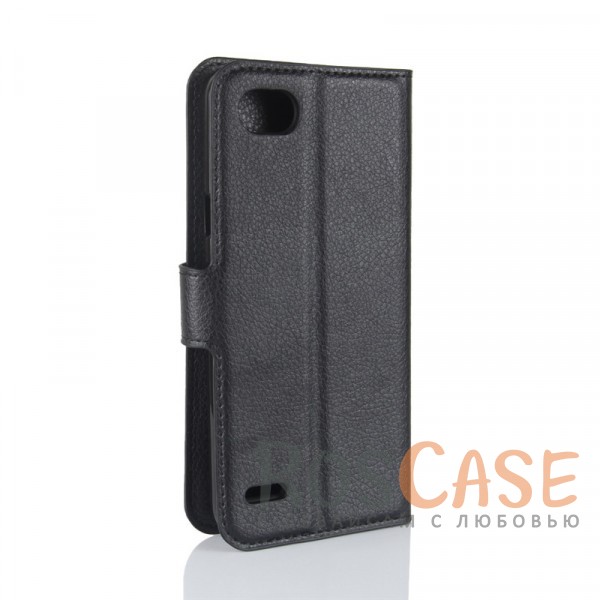 Фотография Черный Wallet | Кожаный чехол-кошелек с внутренними карманами для LG Q6 / Q6a / Q6 Prime M700