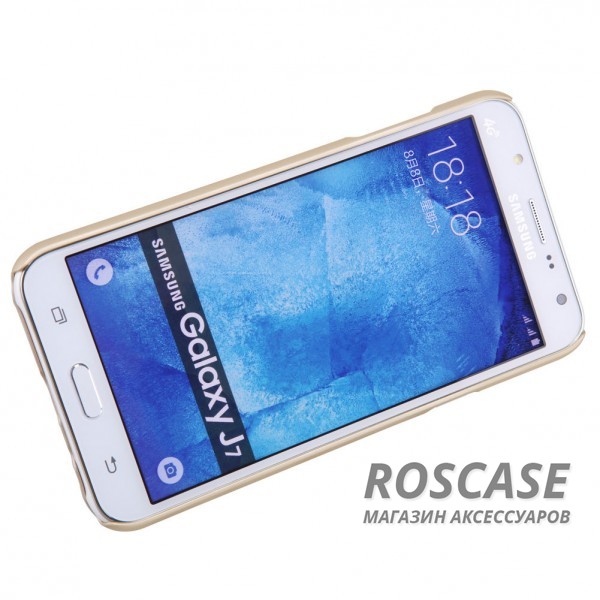 Изображение Золотой Nillkin Super Frosted Shield | Матовый чехол для Samsung J700H Galaxy J7