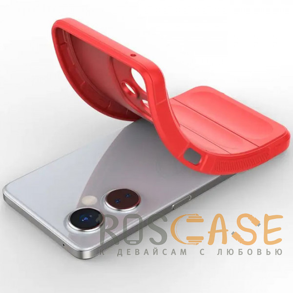 Фотография Красный Flex Silicone Противоударный чехол для OnePlus Nord CE 3 Lite с защитой камеры и микрофиброй