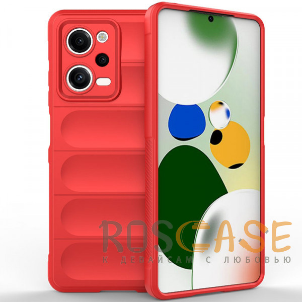 Фото Красный Flex Silicone | Противоударный чехол для Xiaomi Redmi Note 12 Pro 5G / Poco X5 Pro с защитой камеры и микрофиброй