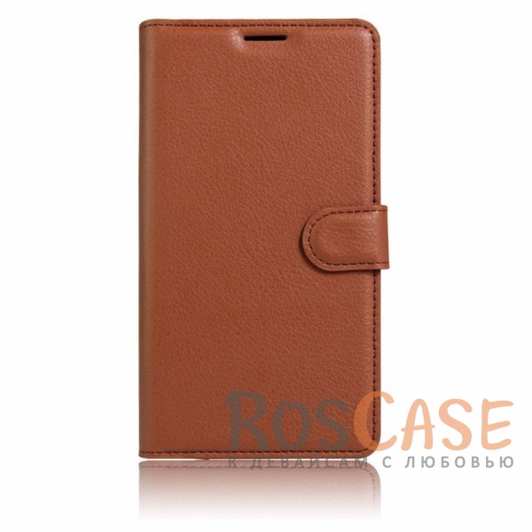 Фото Коричневый Wallet | Кожаный чехол-кошелек с внутренними карманами для OnePlus 3 / OnePlus 3T