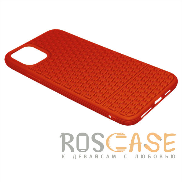 Фотография Красный Рельефный силиконовый чехол Плетение для iPhone 11 Pro